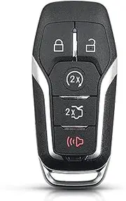 FLJKCT 3 4 5 Buttons Smart Key Remote Car Key Shell,for Ford Edge Explorer Fusion 2015-2017
