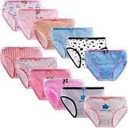 [Yintry] Comfortable Cotton Mixed Children's Underpants Underwear for Little Girls Panties (One Pack of 12 Pieces)