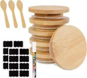 Oui Yogurt Jar Lids, Lids for Oui Yogurt Jars, Natural Bamboo Wooden Canning