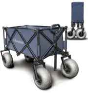 Rangland Beach Wagon with Big Wheels for Sand - All Terrain Steel Frame Utili...