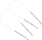 ARTSEWPLY 2Pcs Neck Chain for Soft Polymer Pearl Multi Use Mask Lanyard Eyeglass Chain Lost Mask Hanger for Glasses Masks Stylish Functional Accessory