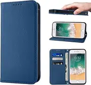 LANJLM Wallet Case for iPhone SE3/SE2/SE 2020 Phone Cases Premium Leather PU Flip Cover Magnetic Shockproof Closure Book Design with Kickstand Feature & Card Slots iPhone 7/8(4.7") Case - Blue