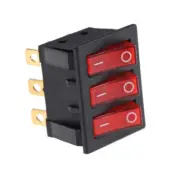 KCD3 34*40 Big Rocker Switches With Red Light Three-Way Switch 9 Pin 2 Position: