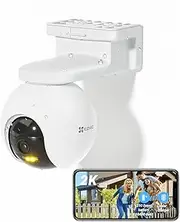 [EZVIZ] 2K Outdoor Security Camera Wireless, Solar Security Camera, 360 PT WiFi Camera, 210 Days Battery Life, 15M Color Night Vision, 2-Way Talk, AI Human Detection, Waterproof (CB8 3MP)
