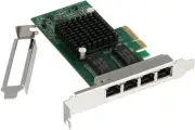Quad-Port Gigabit NIC Intel I350 4x RJ45 PCIe X4 Low Profile Win/Linux