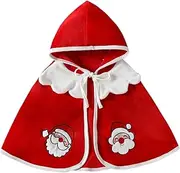 [generic] Christmas Capes Shawl Snowman Reindeer Festive Party Wear for Children Kid Christmas Shawl Wrap Snowman