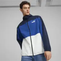 在飛比找momo購物網優惠-【PUMA】外套 男款 運動外套 風衣外套 歐規 藍白 67