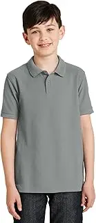 [Port Authority] Youth Silk Touch Polo. Y500 Cool Grey XS