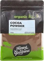 Honest to Goodness, Organic Cocoa Powder, 750 grams - Dutch-Processed Unsweetened Cocoa Powder. Full, Rich Chocolate Flavour. Smooth and Consistent.