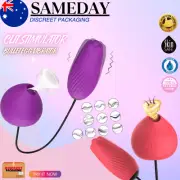 Clitoris Sucking Vibrator with G-Spot Dildo & Love Egg Bullet Stimulator Sex Toy