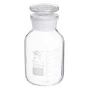 250mL Clear Reagent Media Graduated Borosilicate Glass Storage Bottle Clear Cap