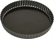 Non-Stick Loose Base Round Flan/Quiche Pan 25cm Diameter, Grey, 40032