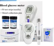 Blood Glucose Monitor Diabetes Kit Blood Sugar Meter with 50-Test Strips/needle1