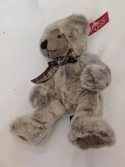 Russ Berrie Wesley Bear 30cm White on Brown with Tags
