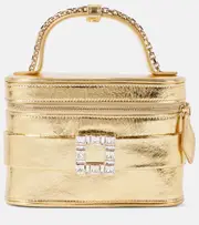[Roger Vivier] Roger Vivier Vanity Très Vivier Micro leather vanity bag One Size gold