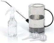 Jardineer Plant Watering Can - Watering Pot Long Spout with Fine Mist Spray Bottle and Automatic Watering Globes for Watering Indoor Outdoor Plants Flowers (1L Grey).