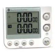 Dual Digital Kitchen Count Up and Countdown Timer with Large Digit LCD Display