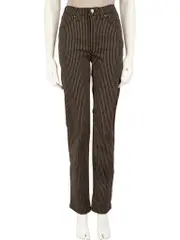 Striped Medusa Logo Patch Jeans