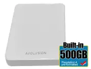 Avolusion Z1-S 500GB USB 3.0 Portable External Gaming PS4 Hard Drive - White