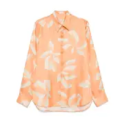 [Dries Van Noten] Dries Van Noten Carvies Shirt 46 IT ORANGE/NEUTRALS