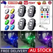 4PCS/set Aircraft RGB LED Strobe Lights Motorcycle Anti-collision Warning Lights