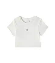[Givenchy Kids] Givenchy Kids Logo ribbed-knit cotton T-shirt Y 14 green