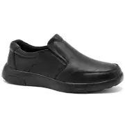 Men's Orthopedic Leather Dress Walking Shoes: Flat Feet Plantar Fasciitis Sli...
