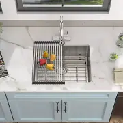 23'' Kitchen Sink, Undermount Stainless Steel Sink With Accessories, Single Bowl