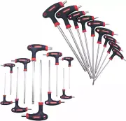 19 PCS T-Handle Allen Wrench Set, Metric Long Arm Ball End Hex Key Wrench Set, T