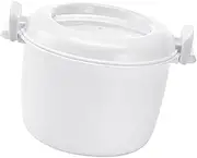 Microwave Rice Maker, Portable Travel Removable Non- Stick Pot Kitchen Cookware, Microwave Rice Cooker Vegetable Steamer Set, for Soup Rice Cooking Stews Oatmeal Microwave Pasta Cooker qzjijosen