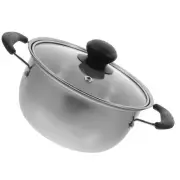 Small Pot Cooking Wok Stainless Steel Milk Soup with Lid Baby