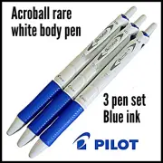 Pilot Acroball white body pen set of 3 (BLUE INK ) 1.0