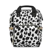 Chic Leopard Print Diaper Backpack, Stylish Baby Bag, Multi-Use Travel Backpack,