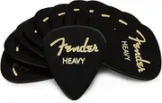 Fender Pick Classic Celluloid, Black, 351 Shape, Heavy, 12 Count