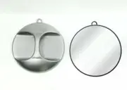 Hand Held Round Mirror Back Prof Barber Salon Hair Hairdresser Beauty Silver UK