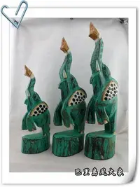 在飛比找Yahoo奇摩拍賣-7-11運費0元優惠優惠-【自然屋精品】 巴里島風木雕 – 大象 (七) 小 木雕品 