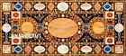 7'x3' Black Marble side dining Table Top lapis malachite Inlay Mosaic antique k5