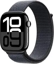 Apple Watch Series 10 GPS 46mm Jet Black Aluminium Case with Ink Sport Loop