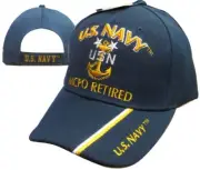 U.S. Navy MCPO Retired USN Navy Blue Embroidered 3D Cap Hat CAP551C (TOPW)