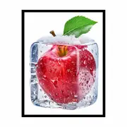 Red Apple in Ice Framed Print Fine Art Poster Print