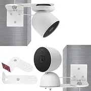 [Haoyou] 2Pack Wall Mount Brackets for Google Nest Cam Outdoor or Indoor (Battery) 2nd Gen and Nest Camera Indoor (Wired), Adjustable 300 Degree Swivel, Reduce Blind Spots and Get The Best View