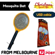 Electric Bug Zapper Tennis Racket Mosquito Fly Swatter Insect Handheld Aus