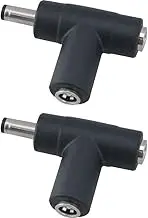 JJHXSM 2PCS 5.5x2.1mm DC Power Connector Adapter 90 Degree Angle 1 Male to 2 Females for Laptop CCTV Surveillance Camera Surveillance Router Charging