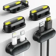 10 Hole Cord Organizer Cable Clips [1s Slide Lock] Cord Holder, Cable Managem...