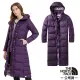 【美國 The North Face】女 WindWall 防風防潑透氣可調節連帽長版羽絨外套.夾克/700蓬鬆度鵝絨填充.隱形拉鍊插手袋/3VUW-G03 紫色 N