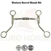 Euro Western Barrel Shank Bits Barrel Copper Roller Snaffle Horse Bit All Sizes