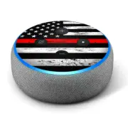 Vinyl Decal Skin for Amazon Echo Dot 3rd Gen - Thin Red Line