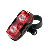 Bicycle Super Bright Dual-lamp Taillight 2 LED 400LM 3 Modes Bike Safety Warning Light IPX4 Large Wide-angle Without Bat