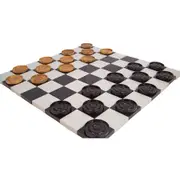 9cm Teak Checkers Set
