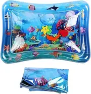 QANYEGN Water Play Mat, Tummy Time Water Mats, Infant Toddlers Inflatable Water Play Floor Mat for Children Growth Activity Tool